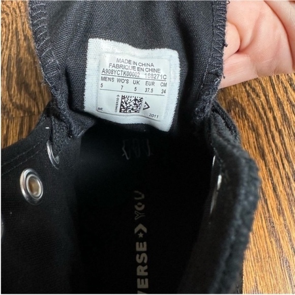 NWOT Converse Chuck 70 High Tops Black Monochrome Suede Customs Women’s 7 - Picture 6 of 7